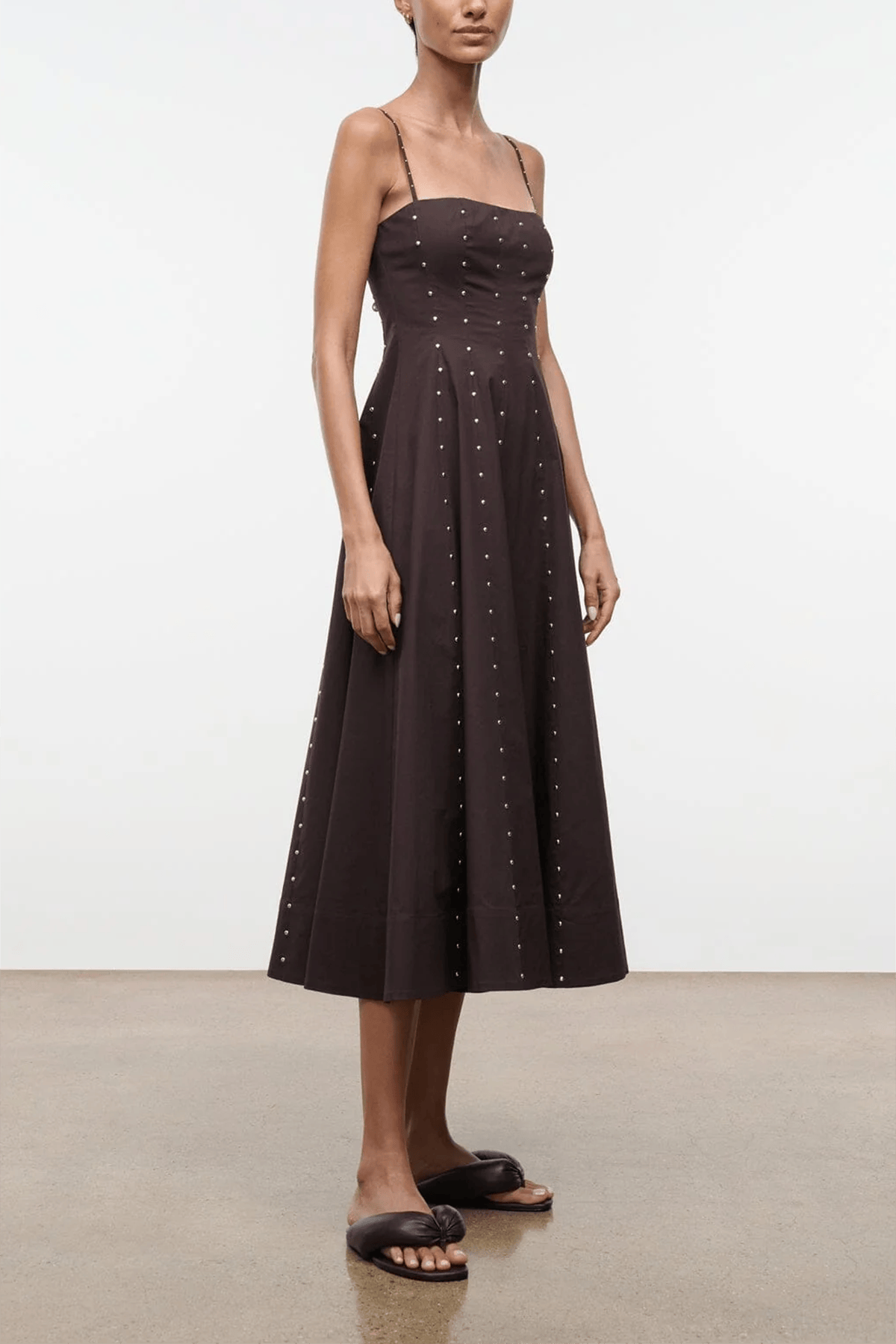 STAUD, Wylie Dress in Earth Studs, Size 12