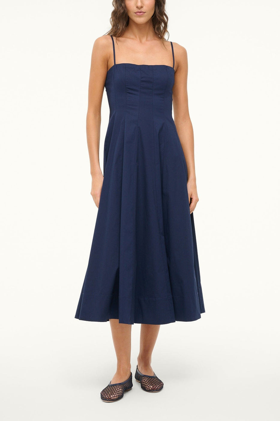 Staud Wylie Dress in Navy