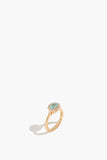 Stoned Fine Jewelry Bespoke Oval Paraiba Bloom Pinky Ring in 18k Yellow Gold