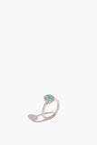 Stoned Fine Jewelry Bepsoke Oval Paraiba Tourmaline Bloom Ring in Platinum