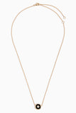 Stoned Fine Jewelry Black Onyx Mini Saucer Pendant in 18k Yellow Gold
