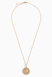 Stoned Fine Jewelry Capricorn Zodiac Necklace with Diamonds in 14k Yellow Gold