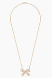 Stoned Fine Jewelry Diamond Bow Necklace in 18k Yellow Gold