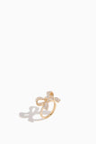 Stoned Fine Jewelry Diamond Bow Ring in 18k Yellow Gold