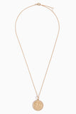 Stoned Fine Jewelry Gemini Zodiac Necklace with Diamonds in 14k Yellow Gold