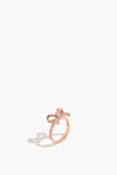 Stoned Fine Jewelry Pink Sapphire and Diamond Bow Ring in 18k Rose Gold
