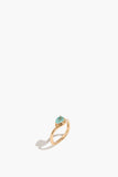 Stoned Fine Jewelry Wave Pear Paraiba Tourmaline Pinky Ring in 18k Yellow Gold