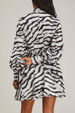 Studio 189 Tops Hand-Batik Cotton Blouson Sleeve Mini Dress in Black/White Studio 189 Hand-Batik Cotton Blouson Sleeve Mini Dress in Black/White