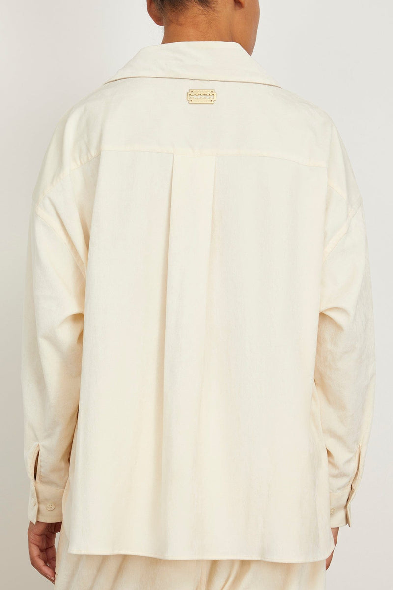 Tanaka Cropped Shirt in White – Hampden Clothing