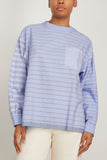 Tanaka Tops The Tee Shirt in Blue Stripe Tanaka The Tee Shirt in Blue Stripe