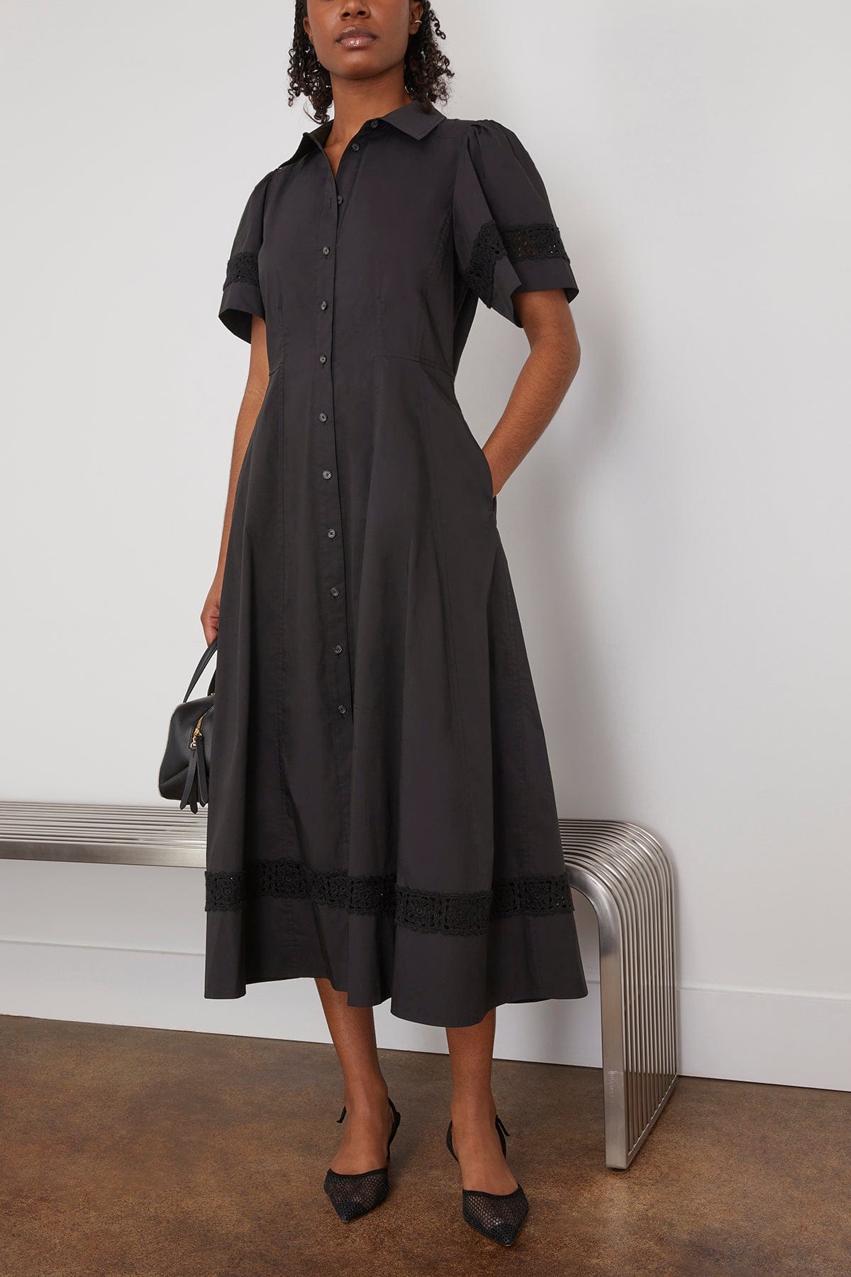 Tanya Taylor Dresses Carlton Dress in Black (TS) Tanya Taylor Carlton Dress in Black