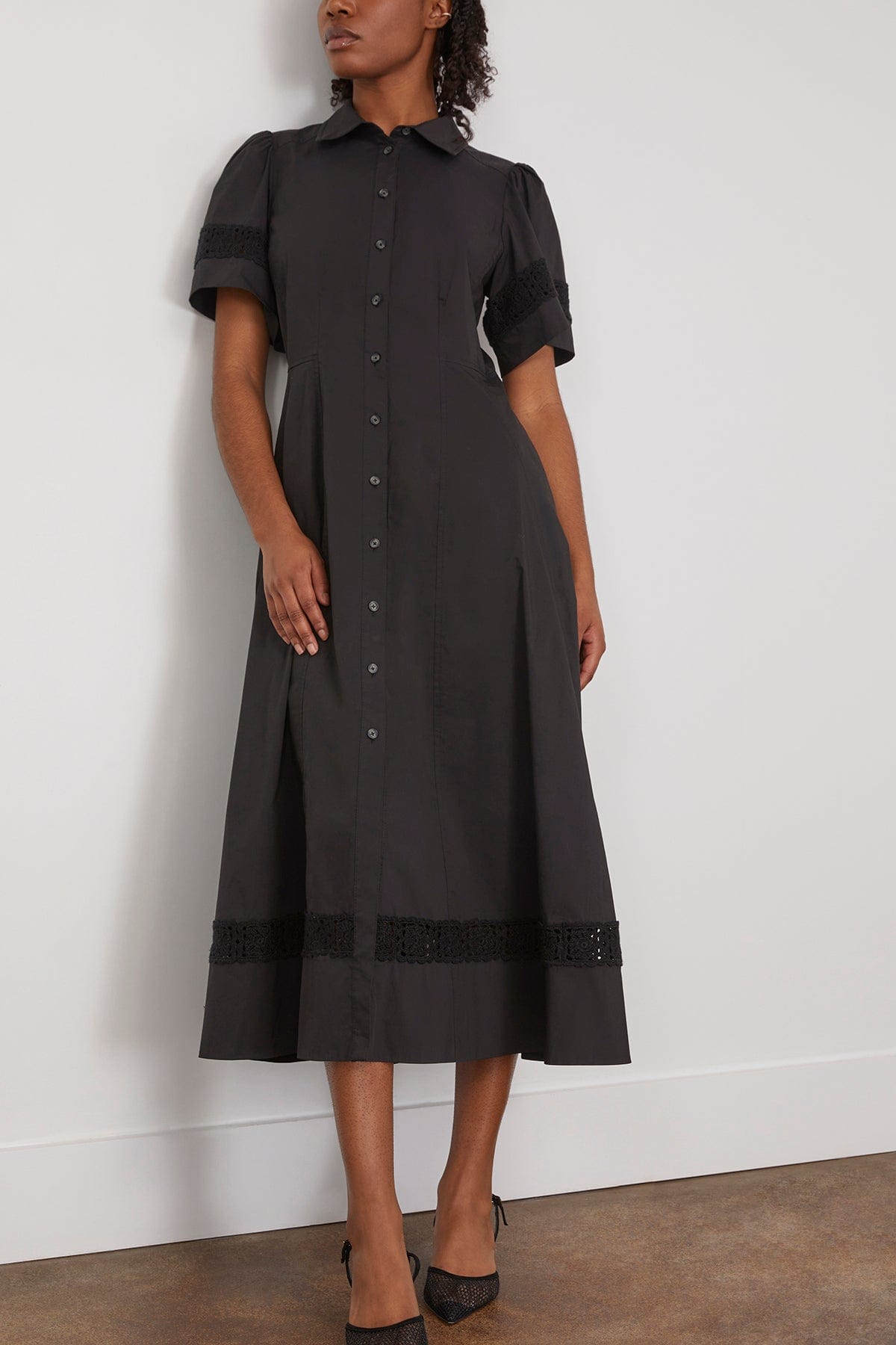 Tanya Taylor Dresses Carlton Dress in Black (TS) Tanya Taylor Carlton Dress in Black