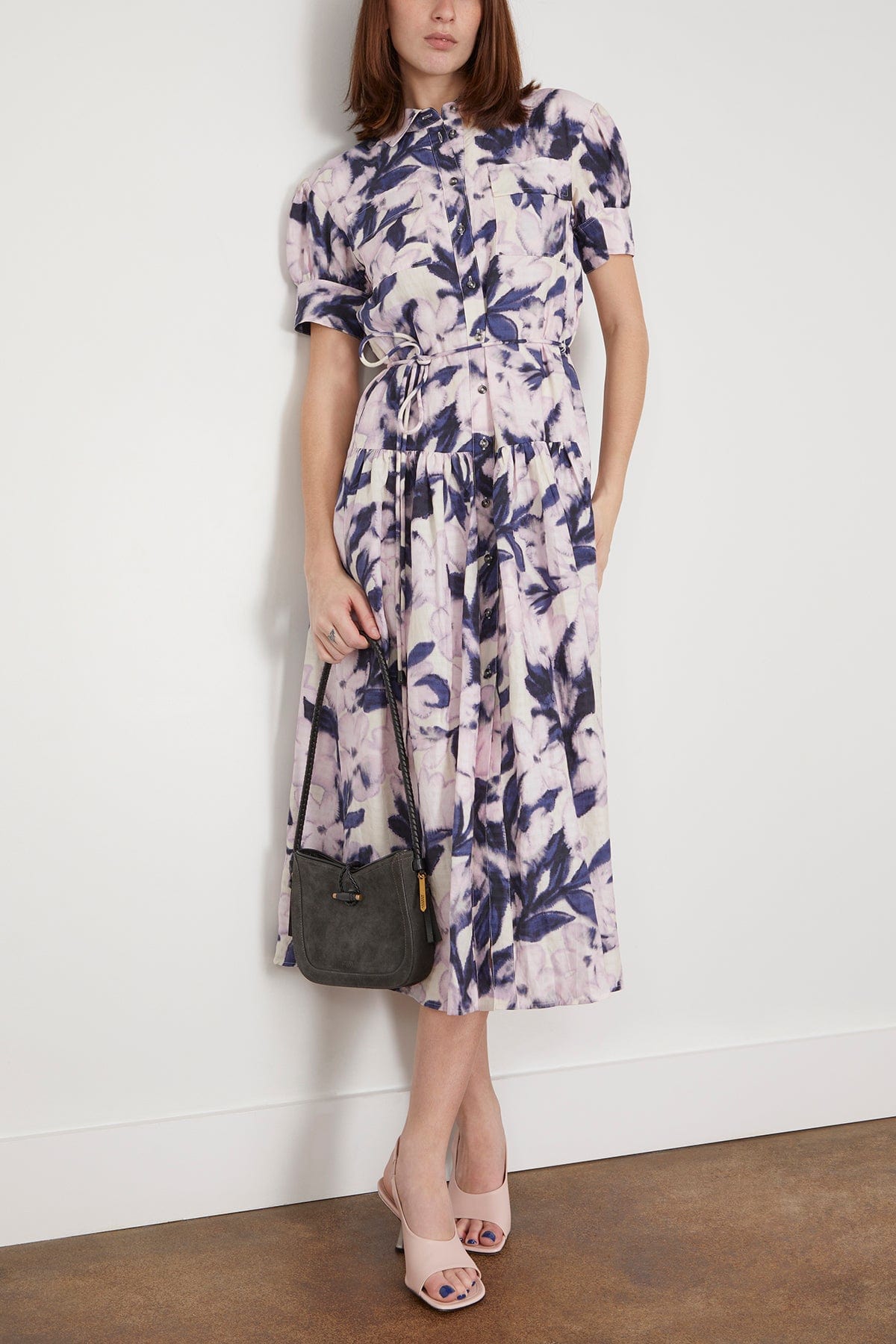 Tanya Taylor Dresses Carrington Dress in Lilac/Off White (TS) Tanya Taylor Carrington Dress in Lilac/Off White (TS)