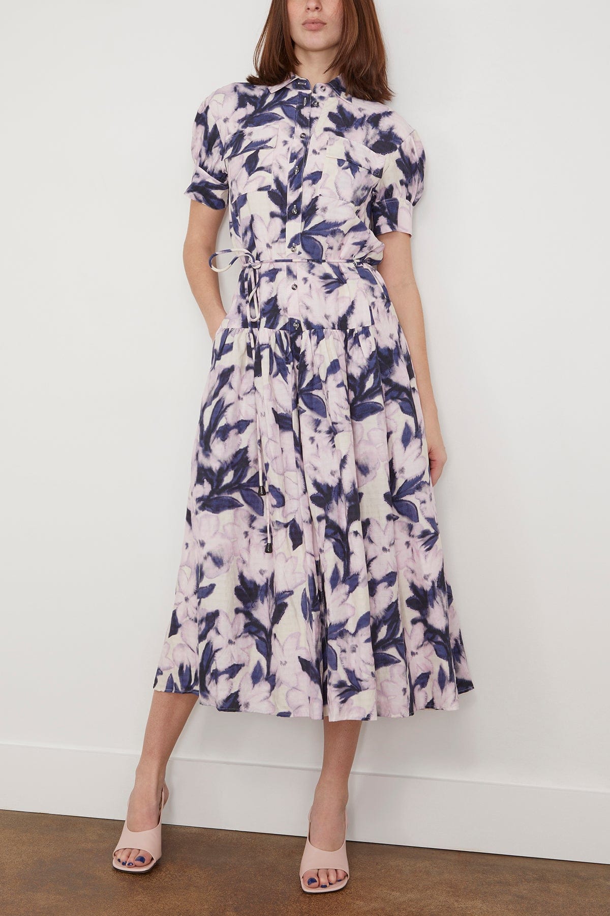Tanya Taylor Dresses Carrington Dress in Lilac/Off White (TS) Tanya Taylor Carrington Dress in Lilac/Off White (TS)