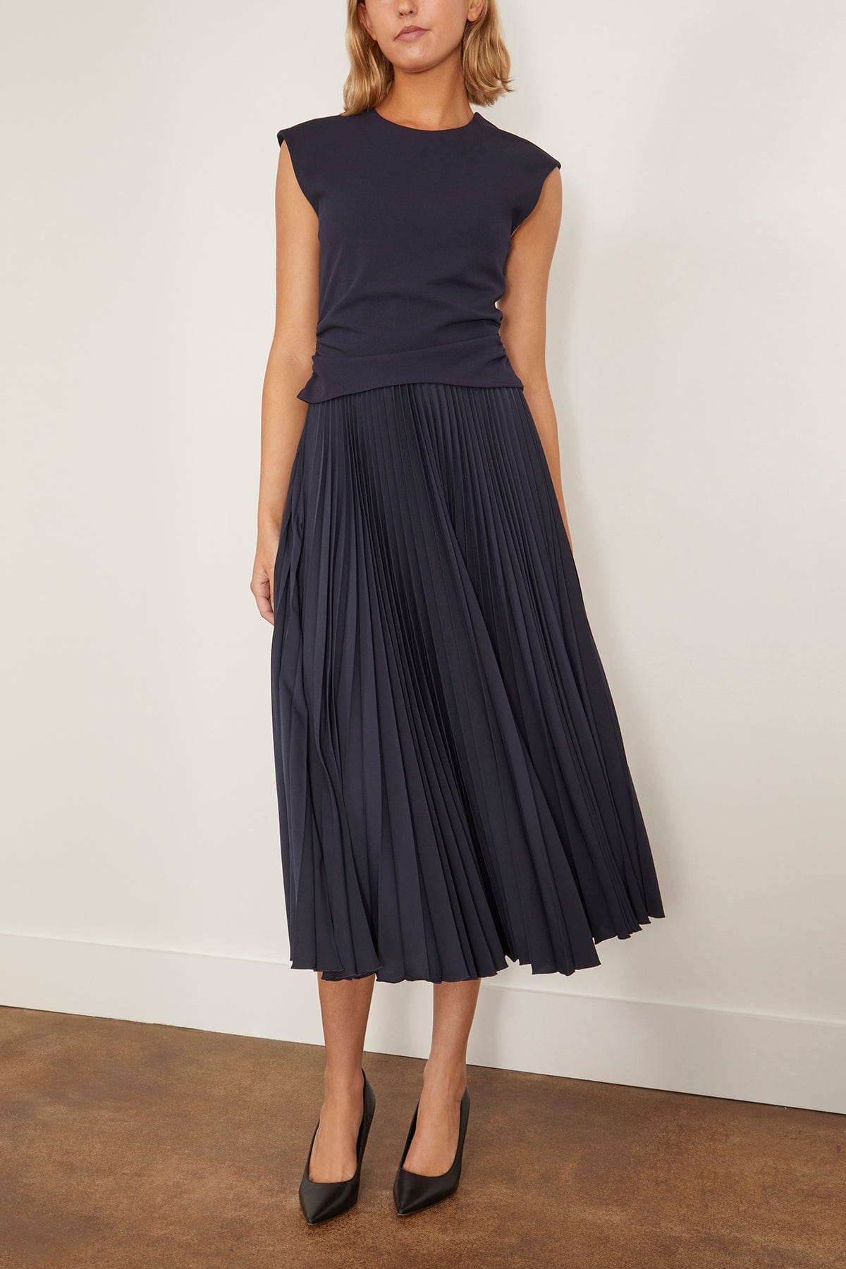 Tanya Taylor Carly Dress in Maritime Blue Marble