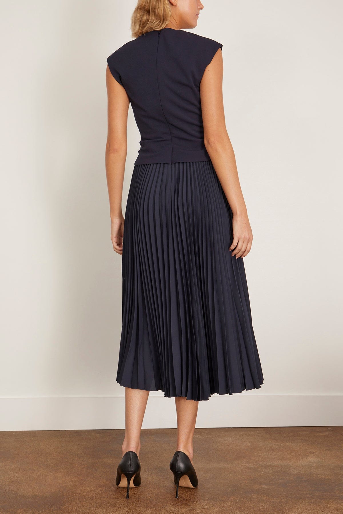 Tanya Taylor Carly Dress in Maritime Blue Marble