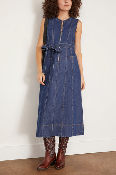 Tanya Taylor Casual Dresses Marci Dress in Classic Indigo Blue Tanya Taylor Marci Dress in Classic Indigo Blue