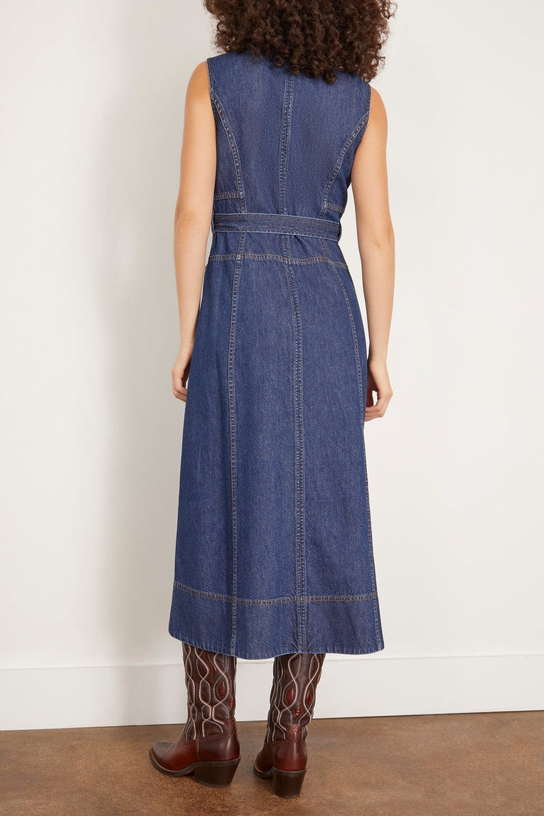 Tanya Taylor Casual Dresses Marci Dress in Classic Indigo Blue Tanya Taylor Marci Dress in Classic Indigo Blue