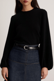 Tanya Taylor Marina Cashmere Sweater in Black