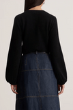 Tanya Taylor Marina Cashmere Sweater in Black