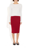 THE PARK Dina Long Sleeve Tee in Blanc