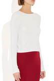 THE PARK Dina Long Sleeve Tee in Blanc