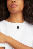 Theodosia Necklaces Black Onyx Hamsa Pendant with Turquoise Marquise Theodosia Black Onyx Hamsa Pendant with Turquoise Marquise