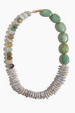 Theodosia Necklaces Asymmetric Pearl and Turquoise Candy Necklace Theodosia Asymmetric Pearl and Turquoise Candy Necklace