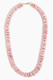 Theodosia Necklaces Speckled Opal Heishi Cut Candy Necklace in Pink Theodosia Speckled Opal Heishi Cut Candy Necklace in Pink