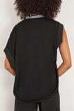 Tibi Tops Wool Jersey Vneck Tennis Vest in Black Tibi Wool Jersey V-Neck Tennis Vest in Black