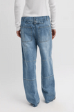 Tibi Classic Wash Denim Fischer Jean in Classic Blue