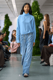 Tibi Classic Wash Denim Fischer Jean in Classic Blue