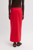 Tibi Compact Knit Pencil Skirt in Red