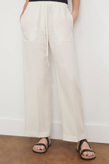 Toteme Pants Fluid Drawstring Trousers in Off White Toteme Fluid Drawstring Trousers in Off White