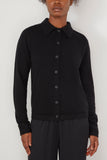 Raglan Sleeve Cashmere Shirt in Black