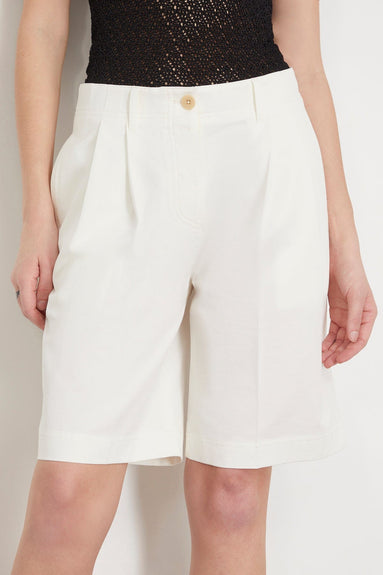 Toteme Shorts Relaxed Twill Shorts in White Toteme Relaxed Twill Shorts in White