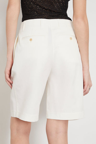 Toteme Shorts Relaxed Twill Shorts in White Toteme Relaxed Twill Shorts in White