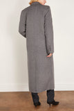 Toteme Coats Classic Double Coat in Mid Grey Melange Toteme Classic Double Coat in Mid Grey Melange