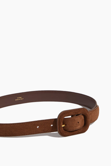 Toteme Belts Covered Buckle Belt in Brown Suede Toteme Covered Buckle Belt in Brown Suede