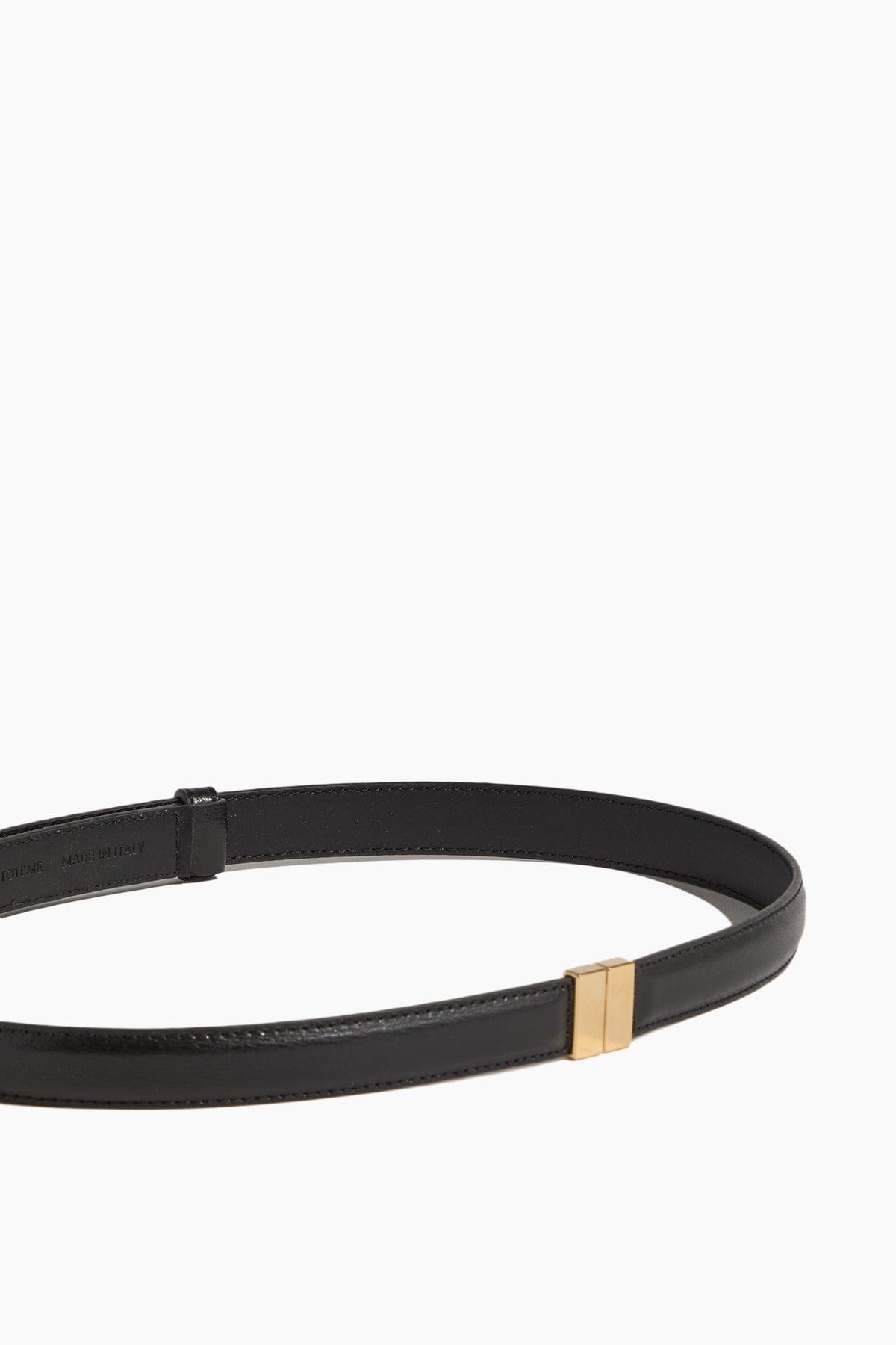 Toteme Belts Slide Clasp Leather Belt in Black Toteme Slide Clasp Leather Belt in Black