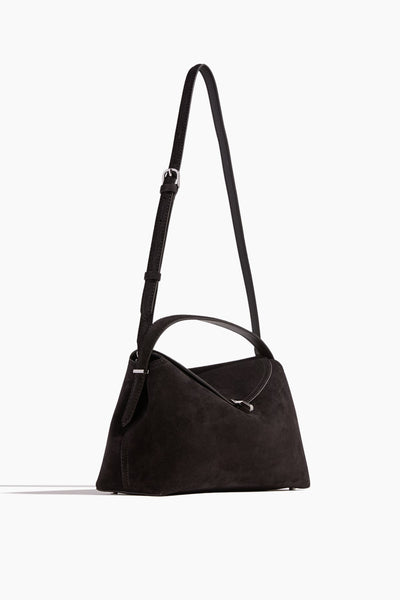 Toteme Top Handle Bags T-Lock Suede Top Handle Bag in Espresso Toteme T-Lock Suede Top Handle Bag in Espresso