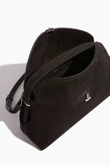 Toteme Top Handle Bags T-Lock Suede Top Handle Bag in Espresso Toteme T-Lock Suede Top Handle Bag in Espresso