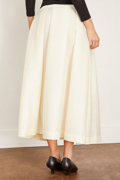 Toteme Skirts Wool Silk Twinflower Skirt in Macadamia Toteme Wool Silk Twinflower Skirt in Macadamia