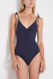 Ulla Johnson Swimwear Dali Maillot Swimsuit in Midnight