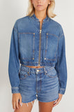 Ulla Johnson Jackets The Alessa Jacket in Danube Medium Indigo Wash Ulla Johnson The Alessa Jacket in Danube Medium Indigo Wash