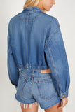 Ulla Johnson Jackets The Alessa Jacket in Danube Medium Indigo Wash Ulla Johnson The Alessa Jacket in Danube Medium Indigo Wash