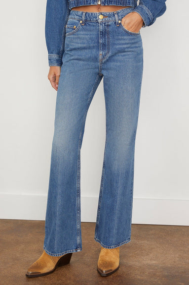 Ulla Johnson Jeans The Martine Jean in Danube Medium Indigo Wash Ulla Johnson The Martine Jean in Danube Medium Indigo Wash