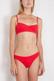 Ulla Johnson Swimwear Zahara Bikini Top in Scarlet