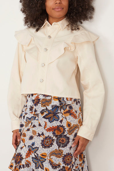 Ulla Johnson Tops Mathilde Shirt in Pearled Cowrie Ulla Johnson Mathilde Shirt in Pearled Cowrie