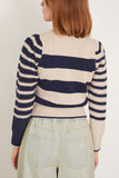 Vanessa Bruno Sweaters Dipika Sweater in Ecru/Marine Vanessa Bruno Dipika Sweater in Ecru/Marine